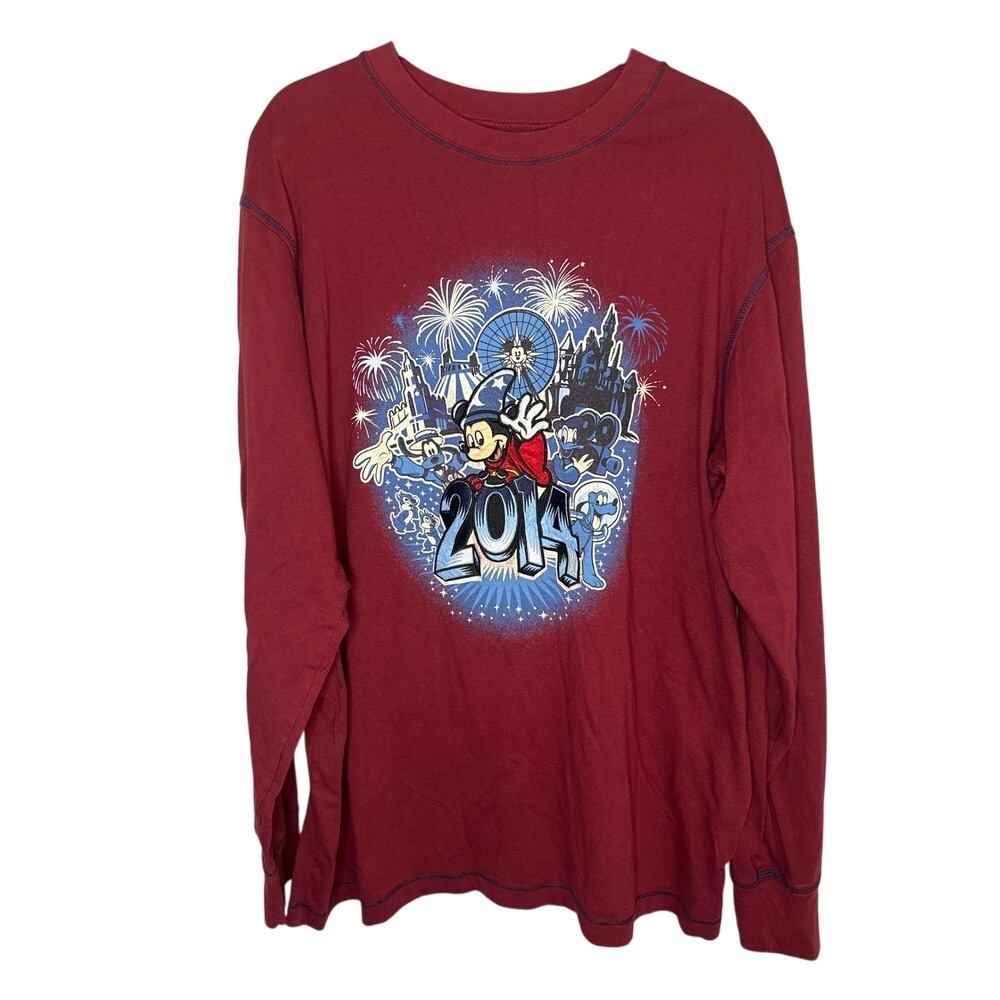 Disney‎ Parks Disneyland Mickey Mouse 2014 Long Sleeve Graphic T Shirt XL